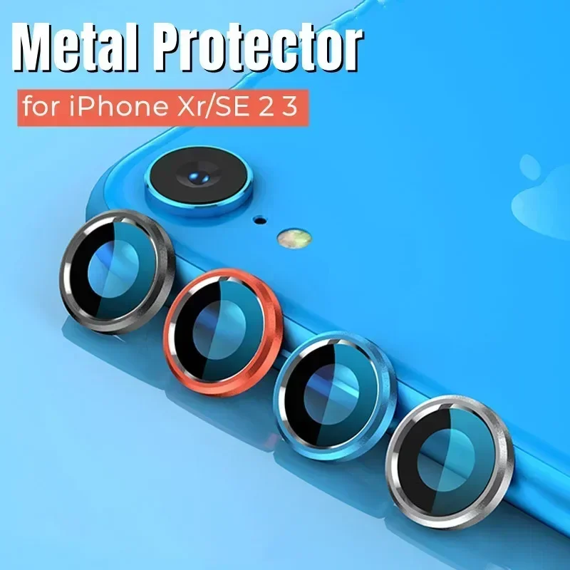 Metal Camera Protector for iPhone Xr SE 2022 2024 SE2 4 SE3 Protective Lens Ring Tempered Glass on SE 2 3  Back Screen Protector