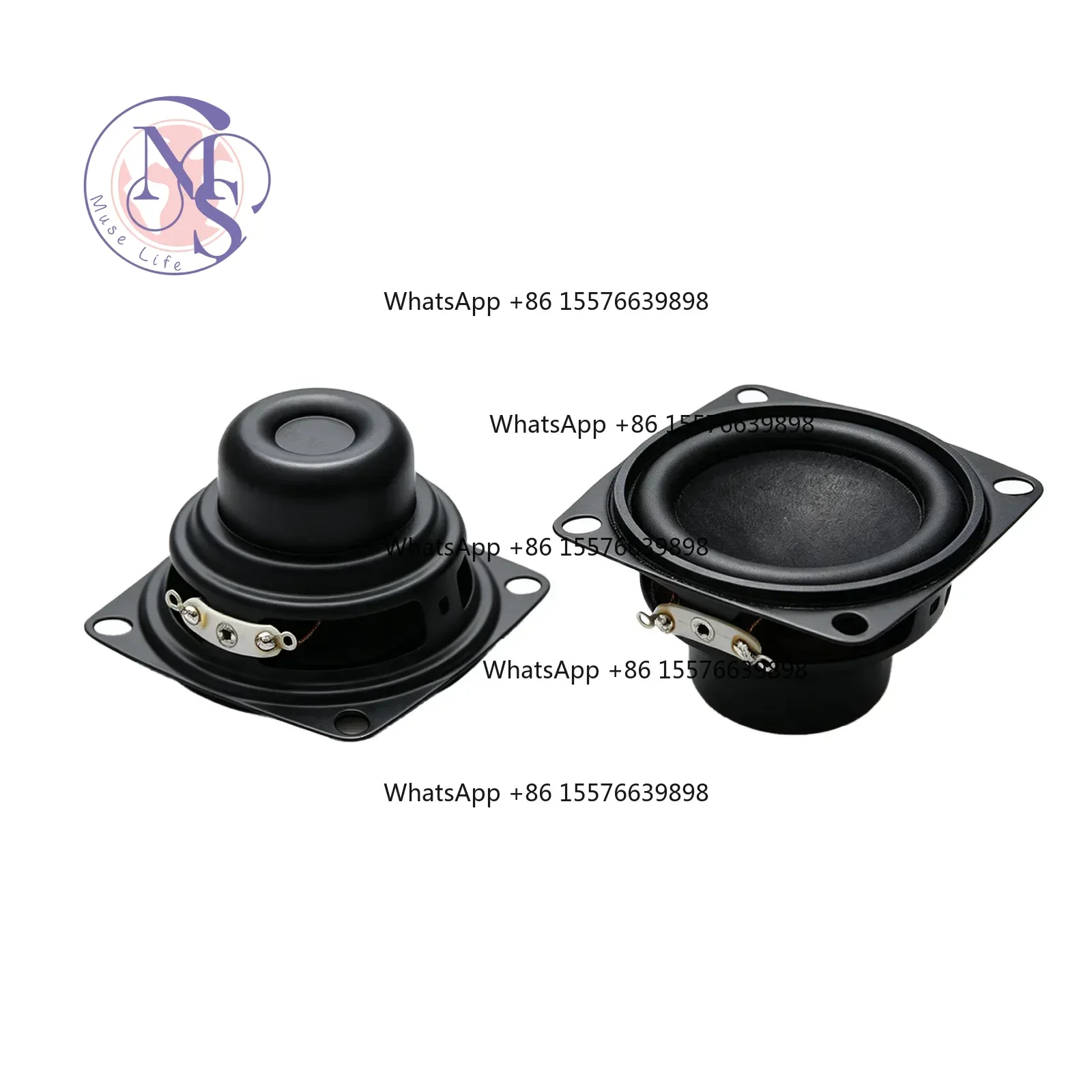 ZOCI-FOR 2Pcs 2 Inch Full Range Speaker Unit, 53MM 4 Ohm 10W Loudspeaker DIY Audio Amplifier Accessories