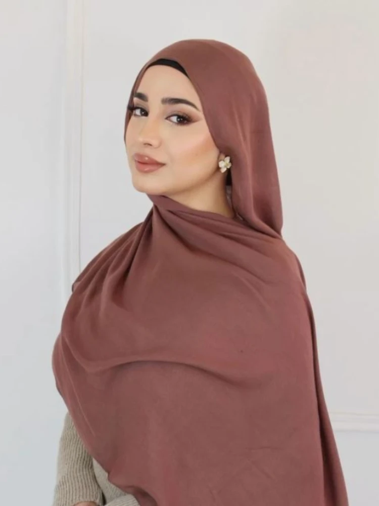 New Double Stitch Modal Hijab Scarf Hijabs for Woman Head Wrap for Women Turban Femme Muslim Fashion Islamic Clothing Niqab