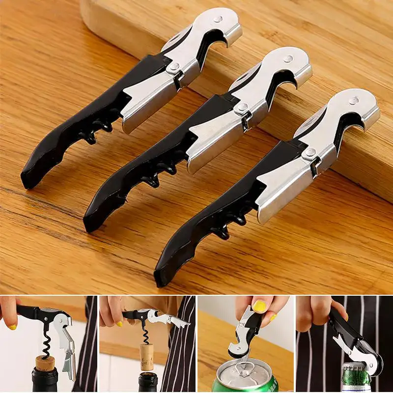 

{HMA84}Multi-function Hippocampus Stainless Steel Wine Beer Bottle Opener Can Soda Cap Remover Opener Kitchen Bar Tools