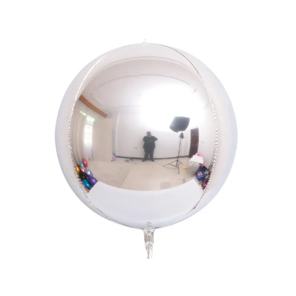 10–70 Zoll silberne runde Luftballons 4D großer Silber Gold Heliumballon DIY für Geburtstag Babyparty Hochzeit Brautparty Dekor Glob – Detail 4