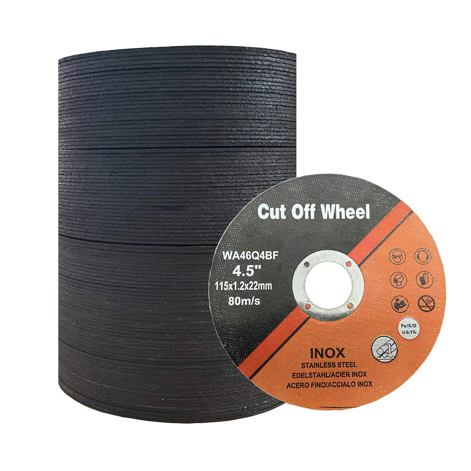 

100Pcs 4-1/2" Ultra Thin Cutting Wheel for Metal & Stainless Steel, .047" x 7/8" Arbor, Fits Angle Grinder