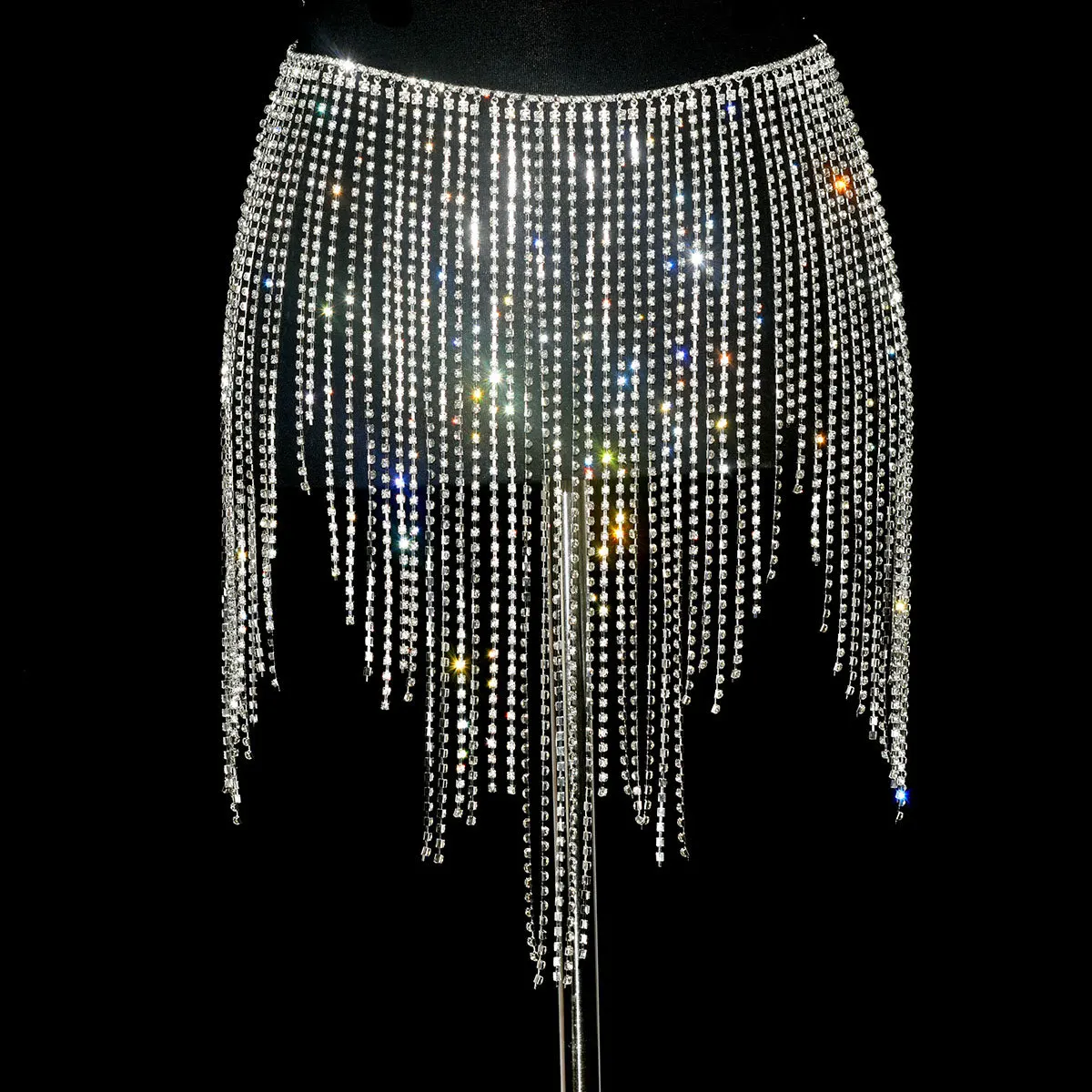 Multi-Layer Tassel Hip Chain Waist Jewelry for Women Rhinestone Swimsuit Beach Accessories Dresses Sexy Biniki Body Chains
