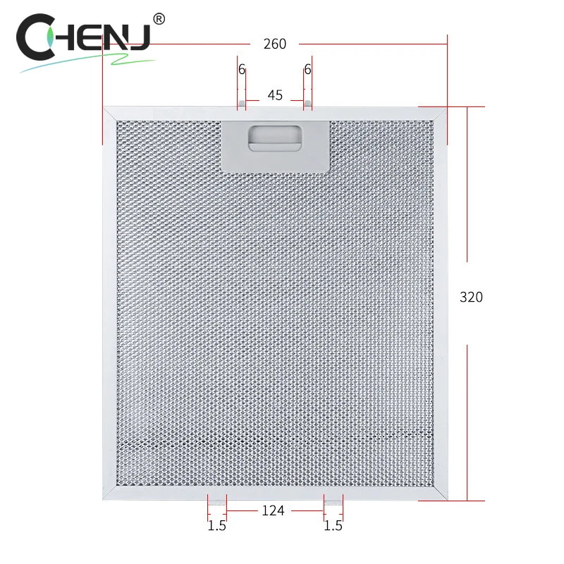 1 Pcs Cooker Hood Filters Metal Mesh Extractor Vent Filter Kitchens Hoods Range Hood Accessories Oil Separation Al Plate