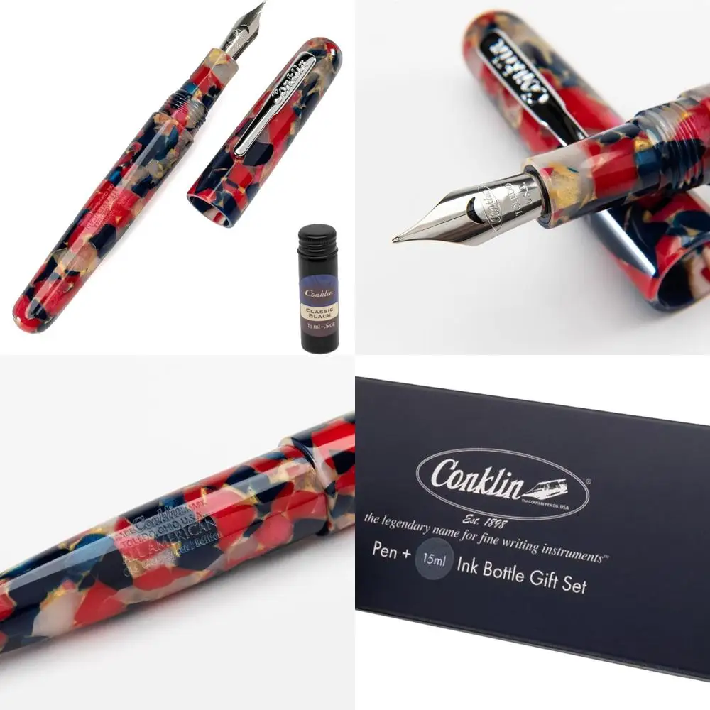 

Luxury American Patriotic Fountain Pen - Fine Nib, Free 15ml Ink, Collector's Edition