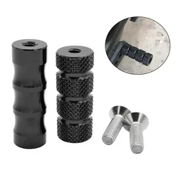 1pair Footrests Universal Aluminum Alloy Motorcycle Gear Shift Lever Brake Pedal M6 Footpeg Shifter Footrests Replacement Parts