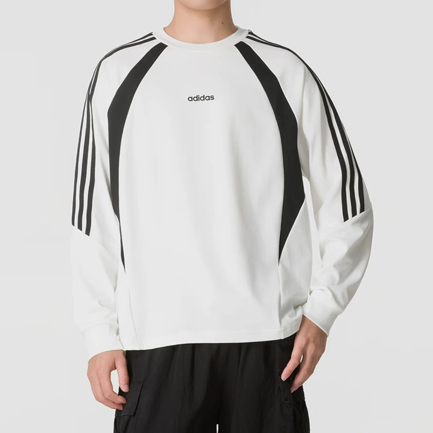 Adidas genuine unisex comfortable and breathable training casual long sleeved T-shirt KX7630