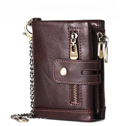 Men Wallet RFID Luxury Desig Bifold Short Wallets Male Hasp Vintage Purse Coin Pouch Multi-functional Card Pocket