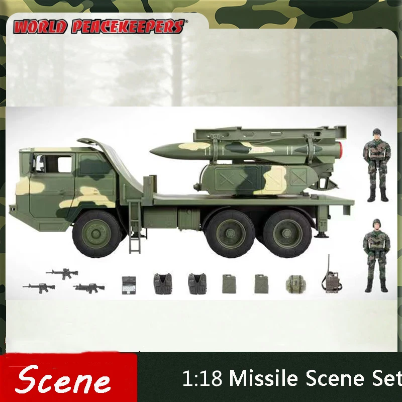 1/18 Scale Soldier Anti-aircraft Missile Scene Set For 3.75‘’ Action Figure Collection Display DIY Toy