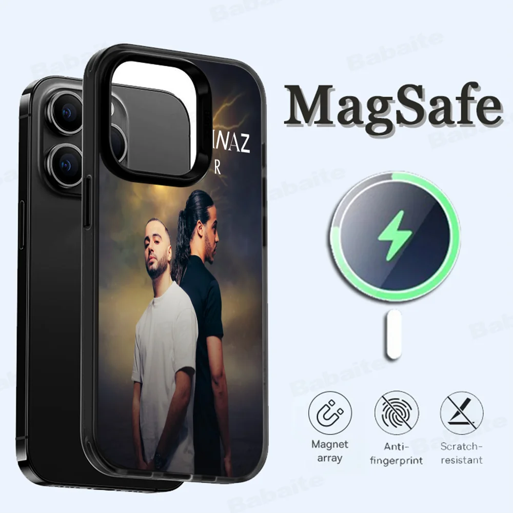 Djadja & Dinaz Phone Case Magesafe Magnetic Wireless Charge Case For iPhone 16 11 12 13 14 15 Pro Max Plus Mini