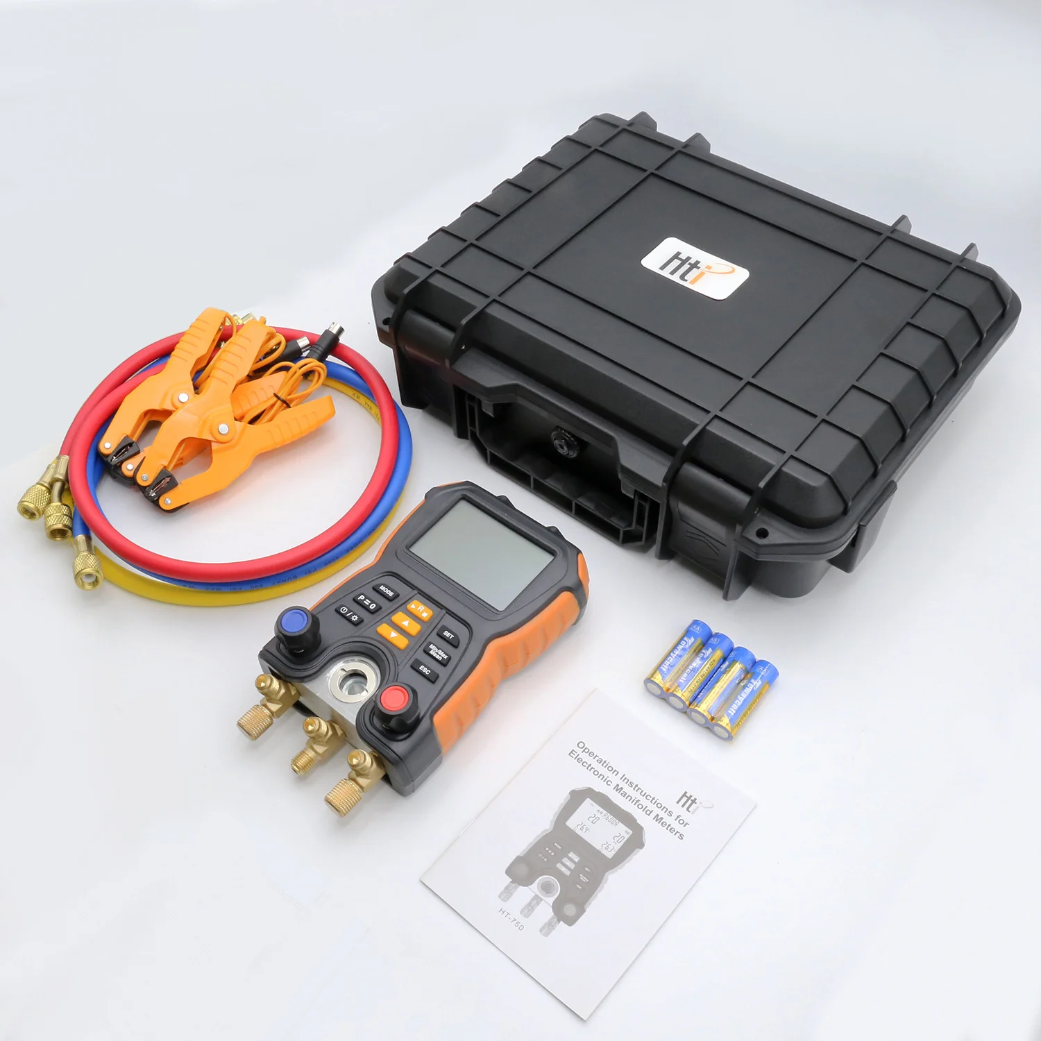 HT-750 Digital Refrigerant Meter Electronic Digital Manifold Gauge relative pressure meter Air conditioner refrigerator