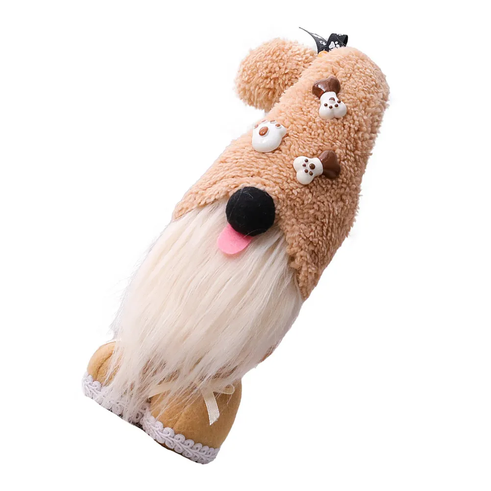 

Lovely Standing Puppy Gnome Dwarf Decor for Home Office Party Holiday Desktop Shelf Table Decoration Festive Gift Joyful