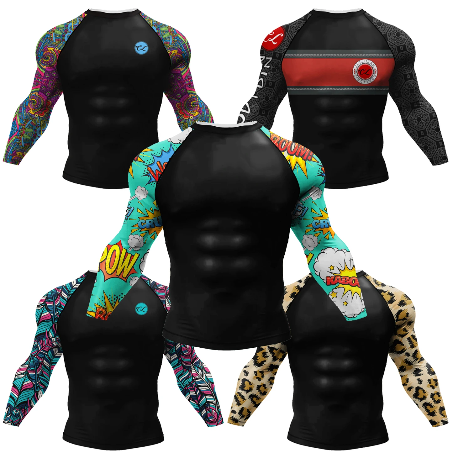 Pantalones cortos de boxeo para hombres, mujeres y niños, trajes Nogi MMA de 2 piezas, Bjj Kickboxing, Muay Thai, Fitness Rash Guard