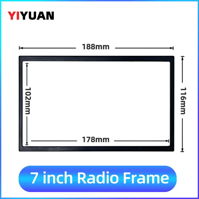 Car Media Player 2 DIN Frame Double Din Auto Accessory 7 Inch Radio  Mounting Accessory 178x102mm