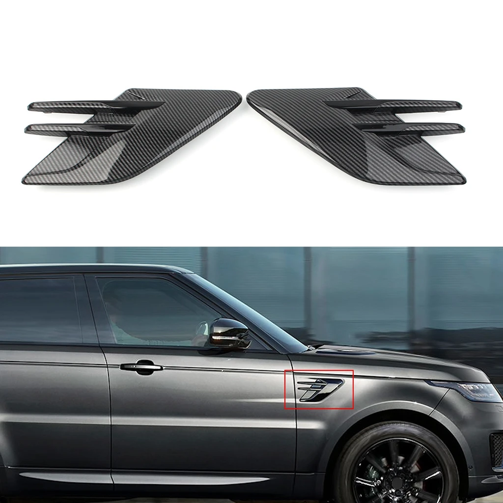 

Carbon Look Car Fender Side Vent Fit For Land Rover Range Rover Sport L494 Facelift Models 2018 2019 2020 2021 2022