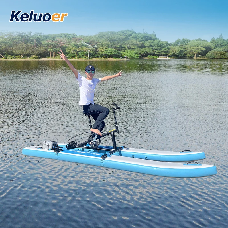 Bicicleta de agua eléctrica, bote de Pedal, bicicleta de agua flotante inflable, bicicleta de agua a la venta