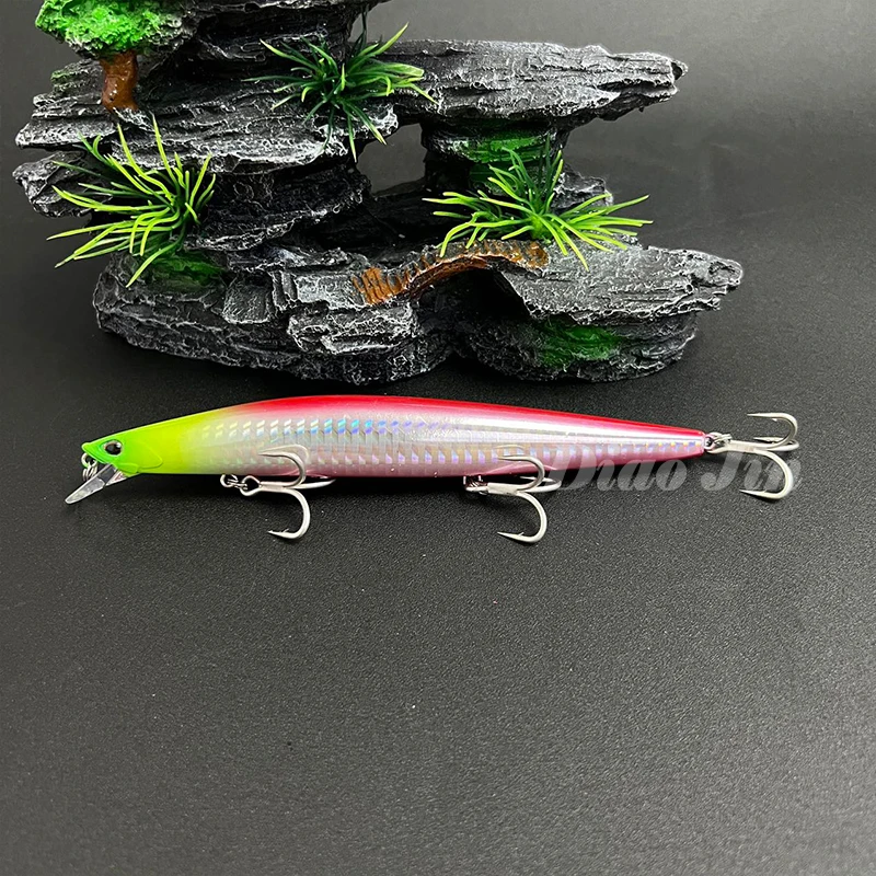 Top Fishing Lure Sinking Minnow 140S 140mm 26g Saltwater Black Bass Pike Lures Long Casting Hard Baits Tungsten Weight Pesca