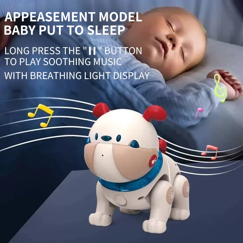 لعبة الكلب الروبوتية التفاعلية الذكية حيلة الكلب اللمس الاستشعار عن بعد التحكم عن بعد متعددة الوظائف الغناء الرقص الحيوانات الأليفة الإلكترونية