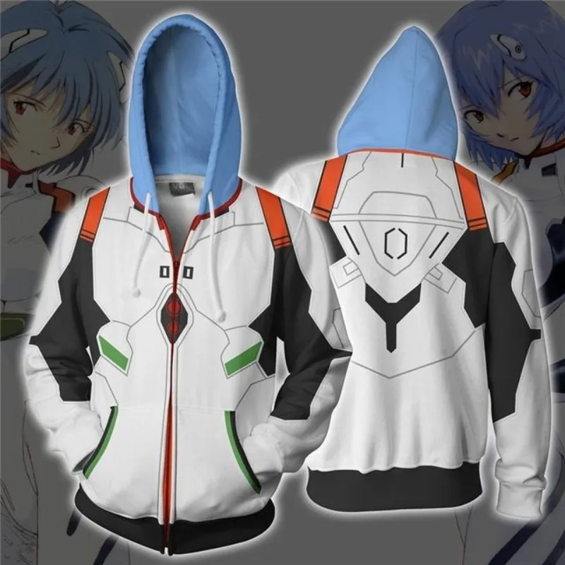 Cute Asuka Ikari Shinji Ayanami Rei Nagisa Kaworu Coat Animation Peripheral Cartoon Autumn Winter Loose Jacket Casual Versatile