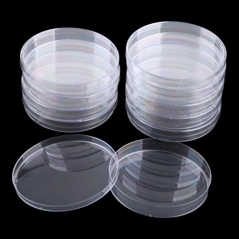 

10Pcs/Pack 90 15mm Plastic Petri Dishes For LB Plate Yeast QXNF