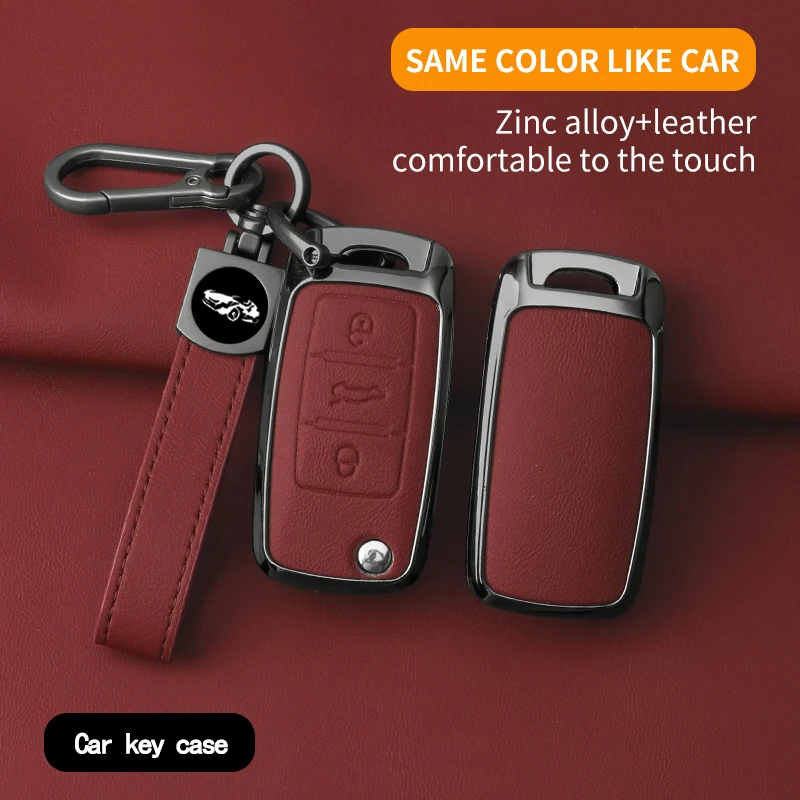 Zinc Alloy Car Key Case Cover for VW Volkswagen Polo Tiguan Passat B5 B6 B7 Golf 4 5 6 MK6 Jetta Lavida Skoda Octavia Seat Leon