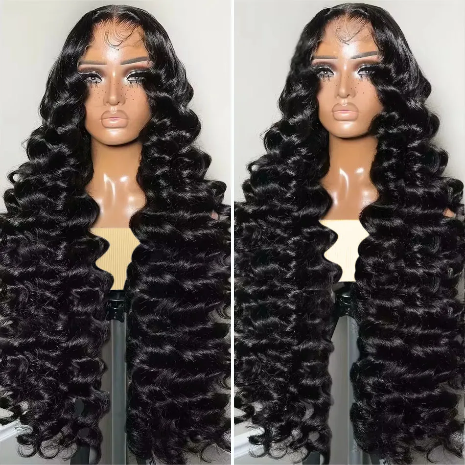 

HD Transparent Loose Wave 13x6 Lace Front Human Hair Wigs Brazilian Water Deep Wave Black Wig Curly 13x4 Lace Frontal Raw Remy