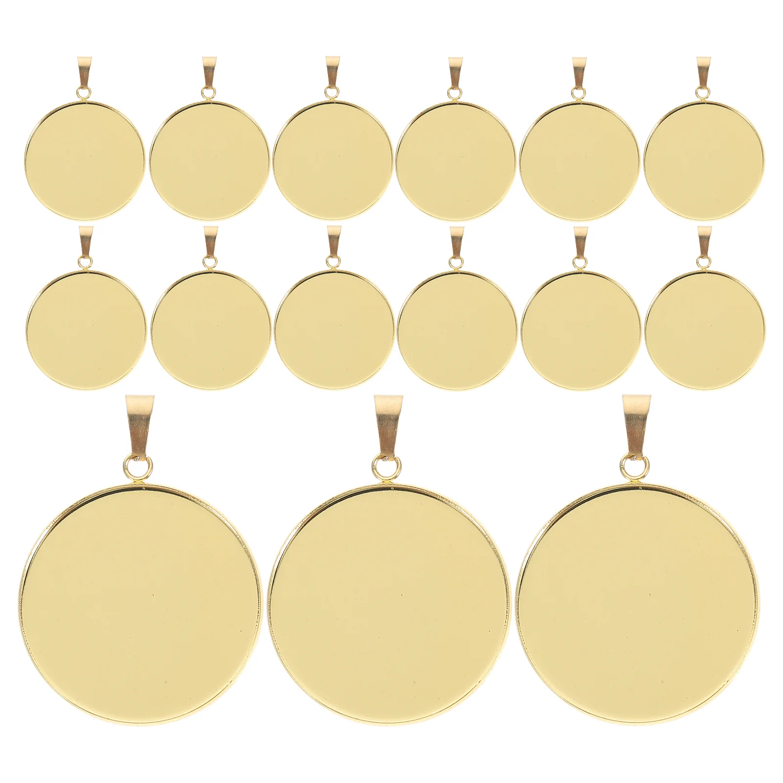 

20pcs DIY Jewelry Pendant Supplies Round Jewelry Trays Covers Kit Handmade Necklace Chian Accessories (6mm)