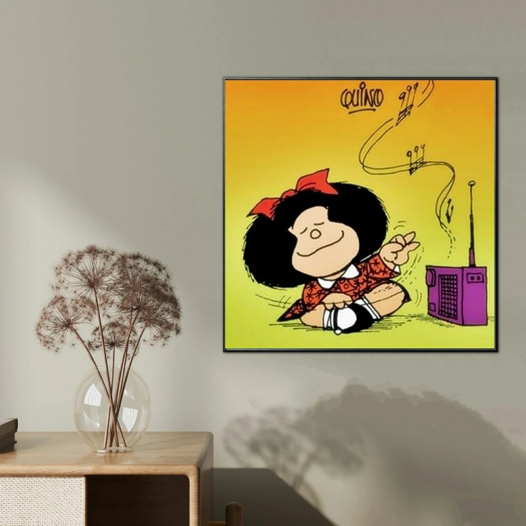 Mafalda Classic Cartoon Animal Diamond Painting 5D DIY Printed Drawing Pattern Sale Cross Stitch Kit Mosaic Embroidery Home Gift