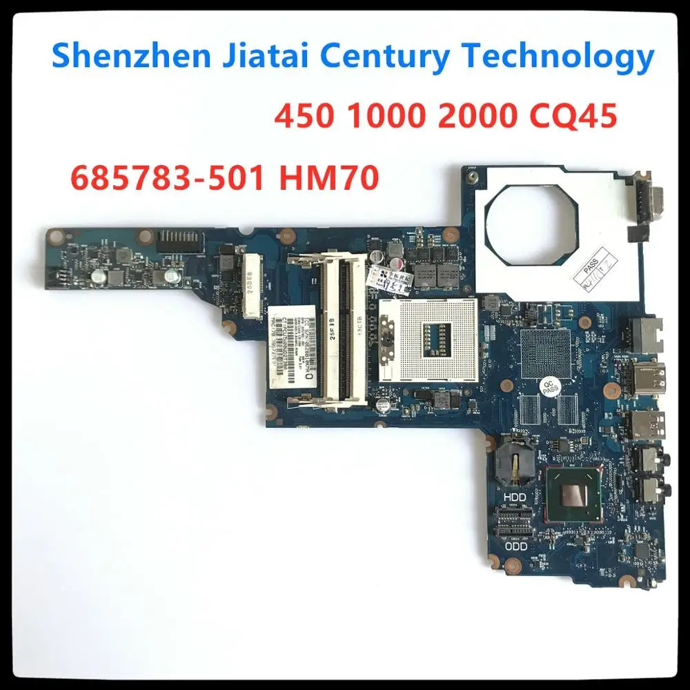 

Original 685783-001 685783-501 6050A2493101-MB-A02 For HP 450 1000 2000 CQ45 Laptop Motherboard HM70 DDR3 100% test working