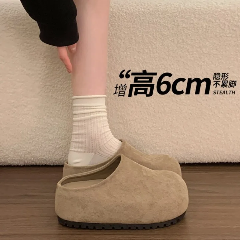 

Женские комфортные мюли на платформе с увеличенной подошвой, весна-осень 2026