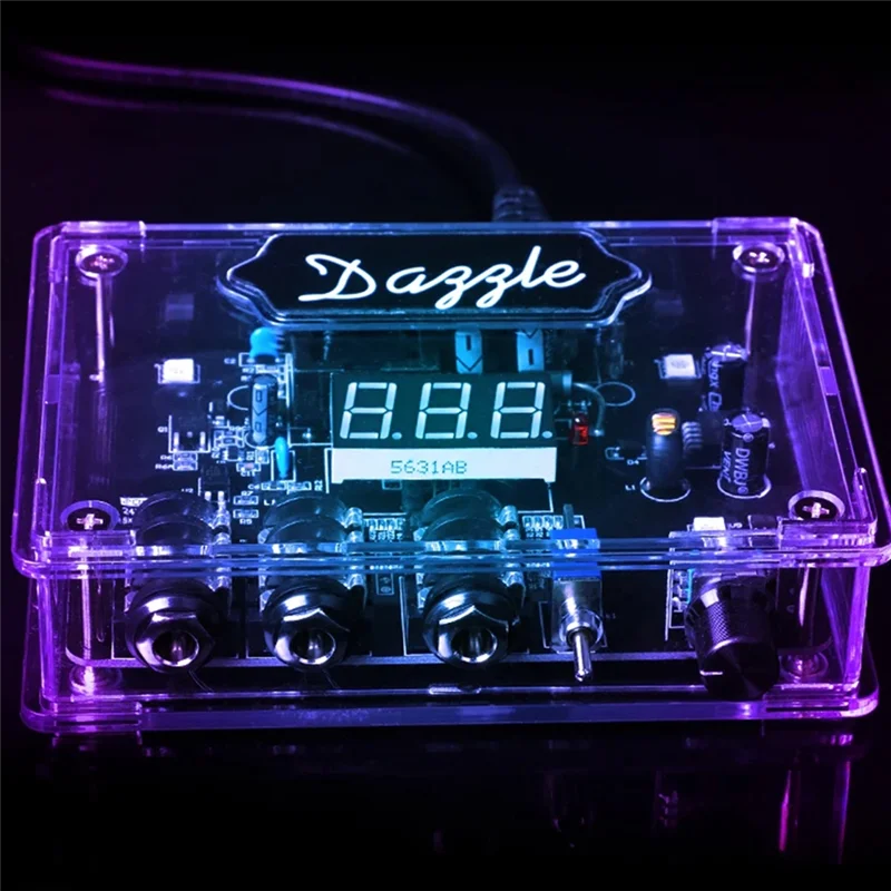 قوة الوشم شفافة مزدوجة الوضع LED منظم طاقة متكامل للضباب مناسب للملفات وأقلام الوشم الدوارة بقابس أمريكي