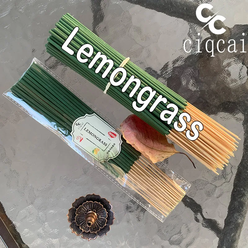Bastões de incenso feitos à mão grossos premium de capim-limão, 22 cm/8. Varas de incenso de citrela de 66 polegadas, feitas inteiras à mão com pó de capim-limão, fragrância natural, aroma de longa duração, refrescante e revigorante, repelentes mosquitos 