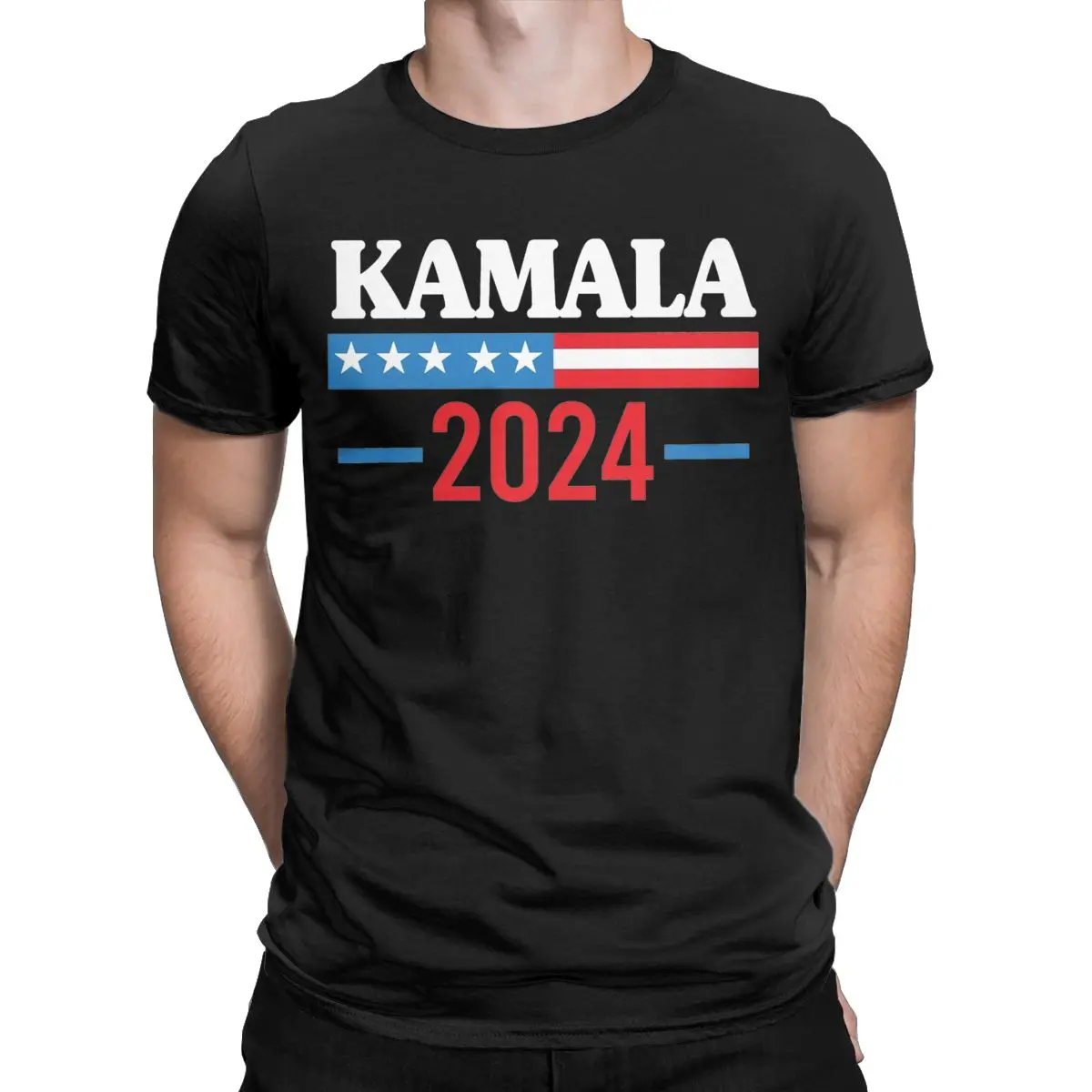 Kamala Harris เสื้อยืดเสื้อยืดคอกลมประธานาธิบดีหญิงชาย2024เสื้อยืดอารมณ์ขันแขนสั้นผ้าคอตตอนแท้ไซส์ใหญ่