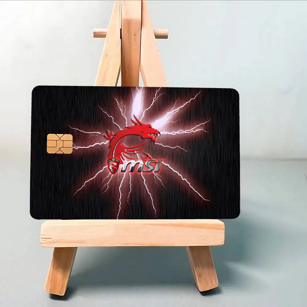 M-MSI D-Dragon Logo Credit Card Skin Stickers For VISA Bank Card Transportation Card Waterproof Sticker Anti-scratch Women Gift