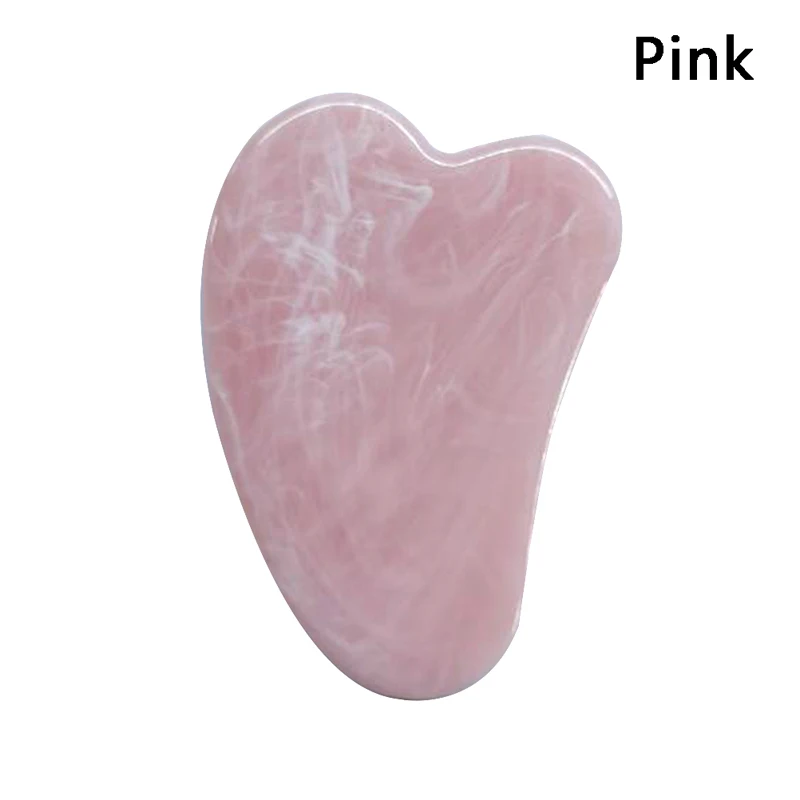 1pcs Plastic Jade Heart-shaped Gua Sha Scraper Massage Board For Face Neck Skin Lifting Wrinkle Remover Beauty Care Guasha Stone