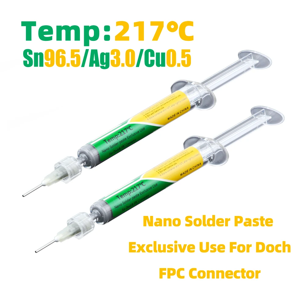 

Crystal Needle Tube Sn96.5Ag3.0Cu0.5 Lead-Free Solder Paste Melting Point 217℃ for PCB Repair