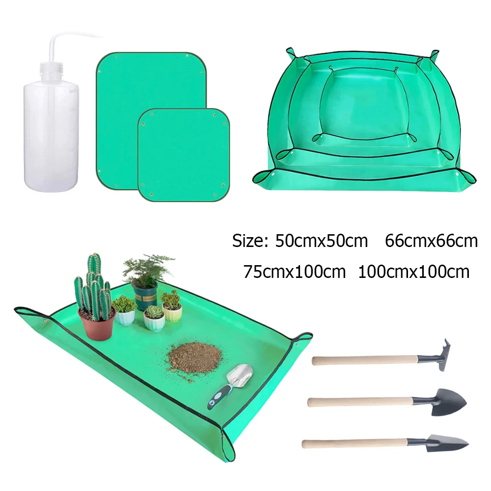 1pcs Planting Mat 50cm-100cm Gardening Potting Pad Foldable Garden Plant Flower Pot Transplanting Waterproof Mats