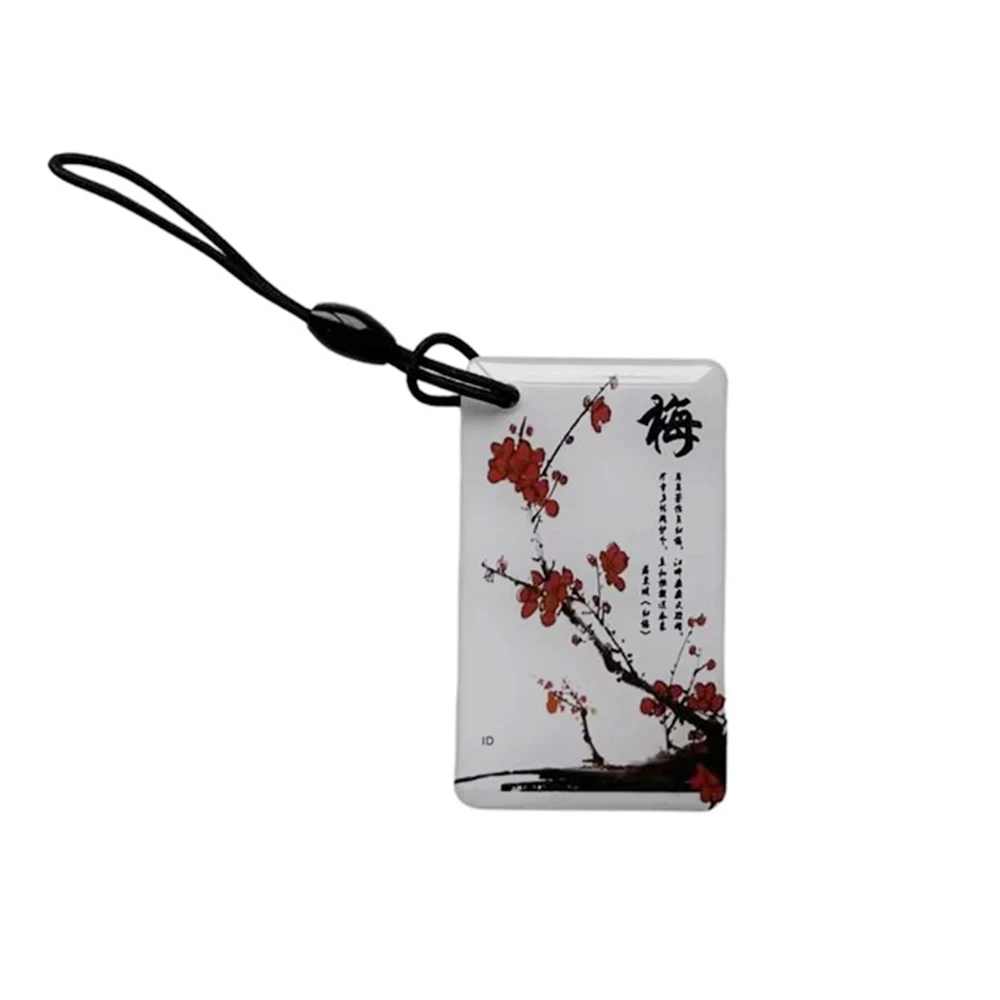 1Pcs EM4305 T5577 Rewritable 125Khz RFID Glue Dropping Epoxy Card Keychain Keys Ring Keyfob Cartoon Badge Fob Blank Tag