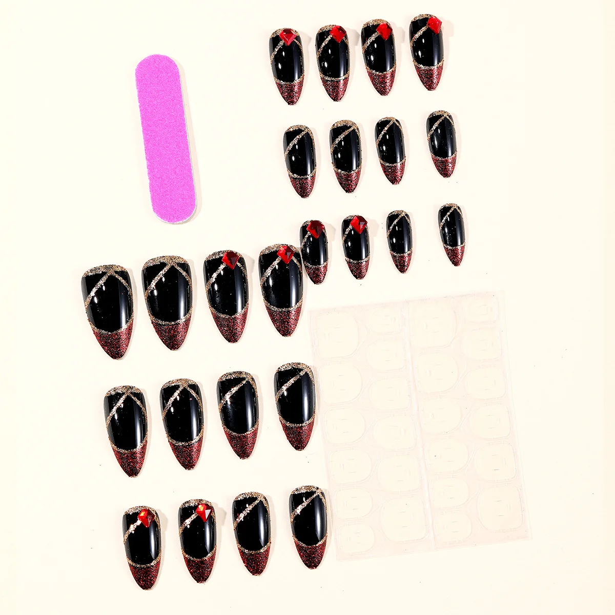 Size chart included in packaging for custom fit