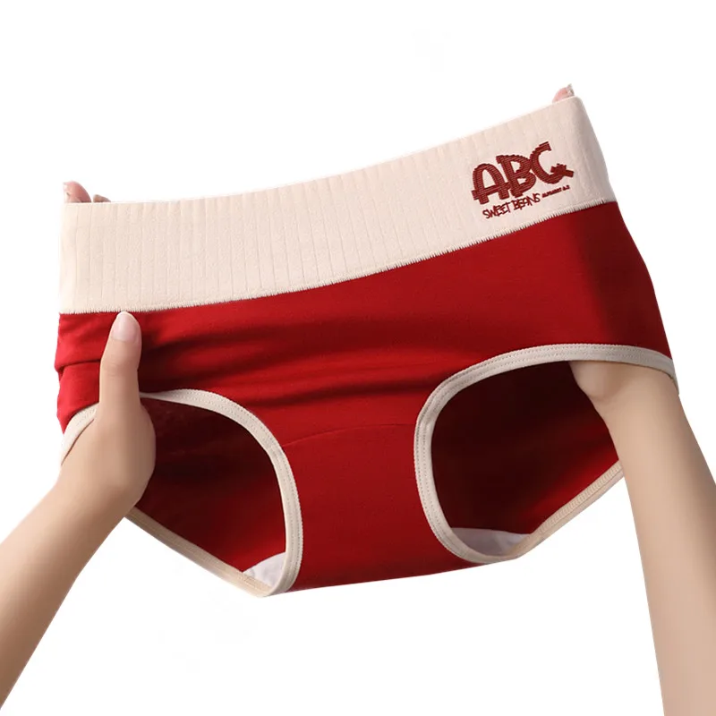 3ks dámské kalhotky, prodyšné, sexy, podzimní, pohodlné, měkké, spodní prádlo do poloviny pasu, čisté bavlněné spodní prádlo - náhled 4