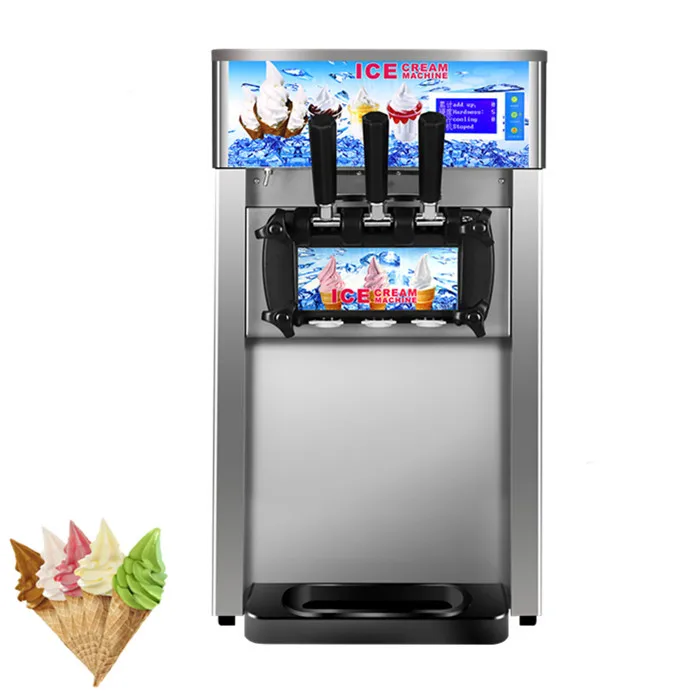 Commercial Soft Ice Cream Vending Machine Stainless Steel 18L/H 2+1 Flavors New Condition for Milk Based Treats