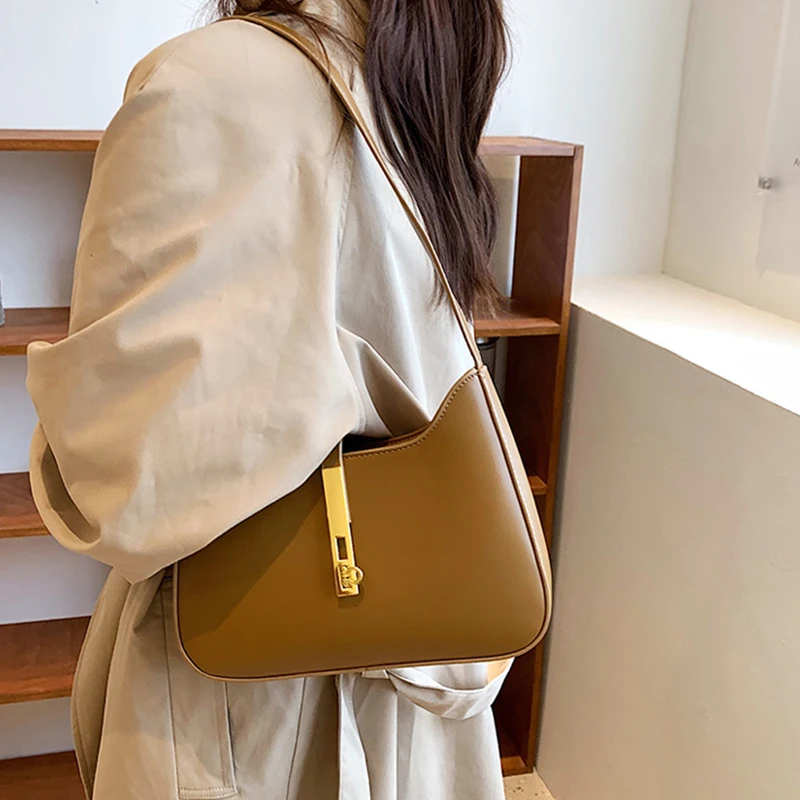 Small Designer Luxury Bag Female PU Leather Single Shoulder Underarm Bag For Women Fashion Versatile Handbag With Advanced Sense