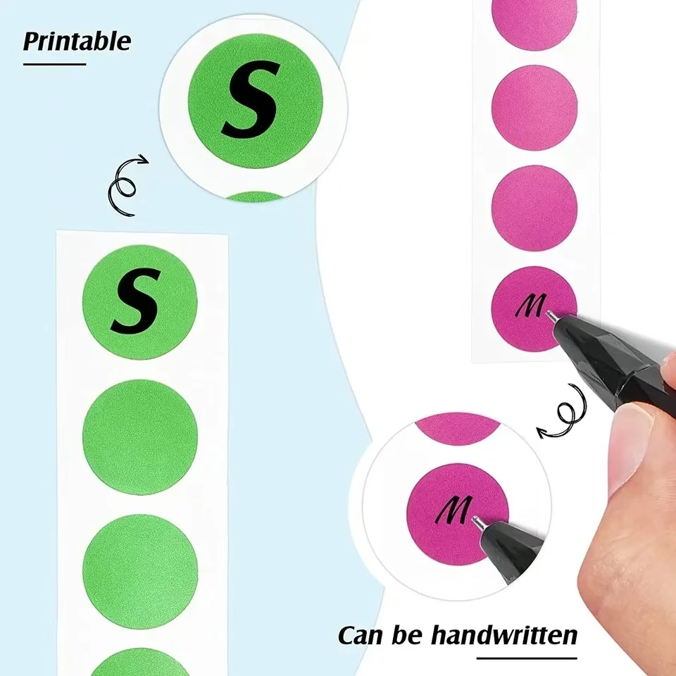 1.3CM 2000PC Round Colored Stickers, Removable Sticky Dots Color Coding Labels, Ideal Colored Dot Stickers