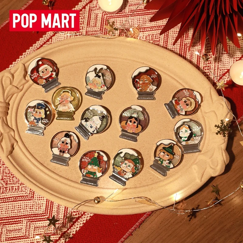 Pop Mart Crybaby Lonely Christmas Badge Blind Box Kawaii Action Anime Mystery Figure Toys and Hobbies Kids Gifts Caixas Supresas