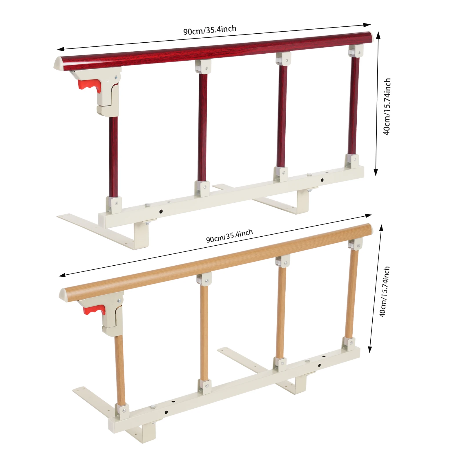 حاجز أمان بجانب السرير قابل للطي لكبار السن - دعم قابل للتعديل لكبار السن، يعزز الأمان والراحة بجانب السرير