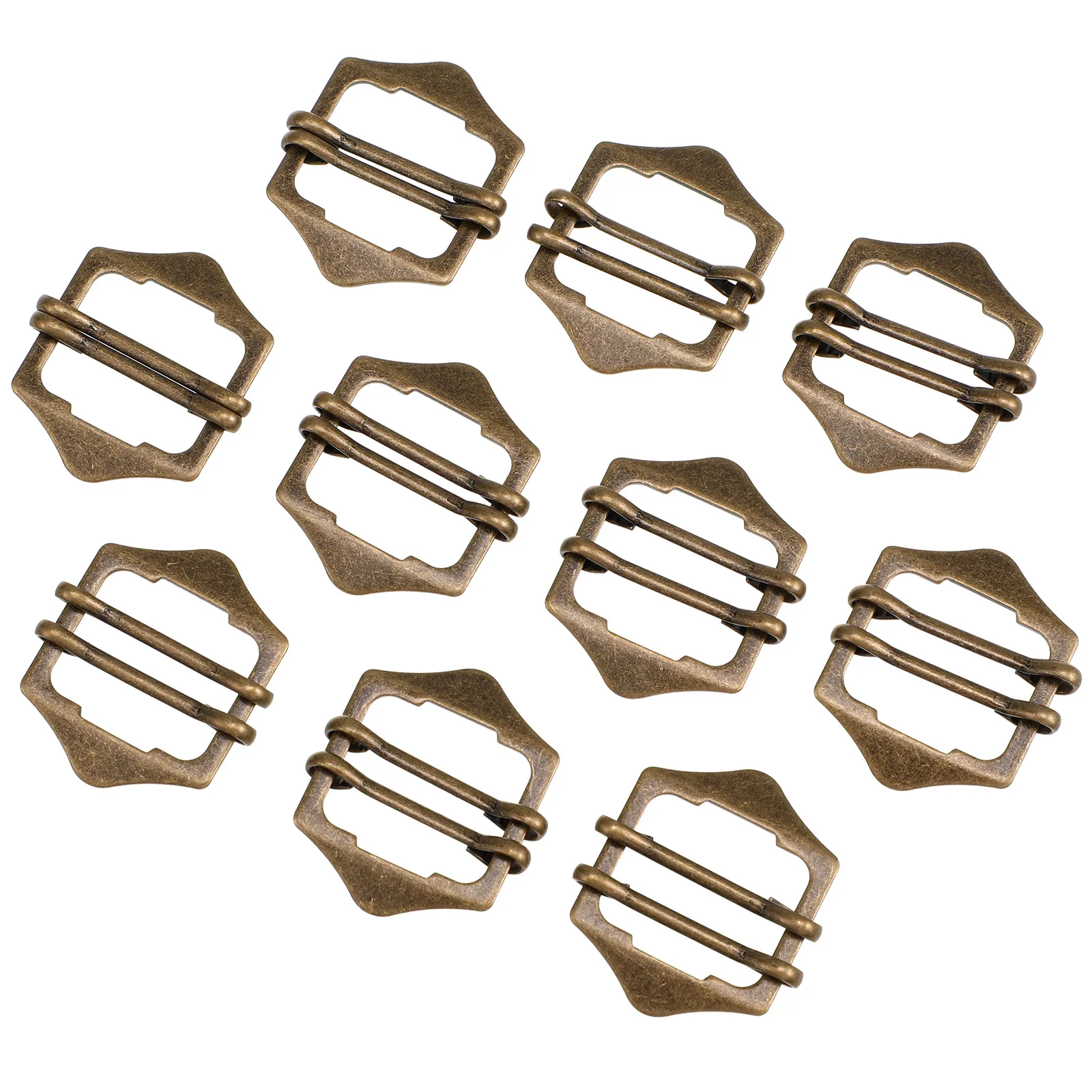 

10pcs Brass Japanese Buckles Metal Vest Belt Adjustable Decorative Buttons for Suit Coats Jackets Business Clothes