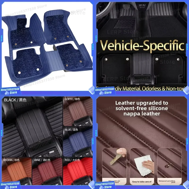 Custom 7D 5D Car Floor Mats Waterproof Leather PVC Coil Double Layer Heavy Duty Auto Carpet Interior Accessories New Arrival