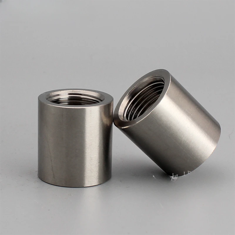 Stainless Steel High-Pressure Welding Single Head Inner Wire Connection Thickened Female Coupling Butt  Pipe Joint 28mm