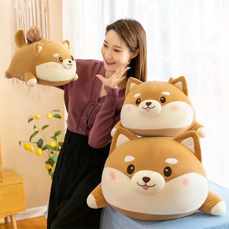 Jouet en peluche chien Shiba Kawaii, poupée Corgi mignonne, Animal doux rempli, cadeau d'anniversaire pour enfants, oreiller de sommeil pour garçons et filles