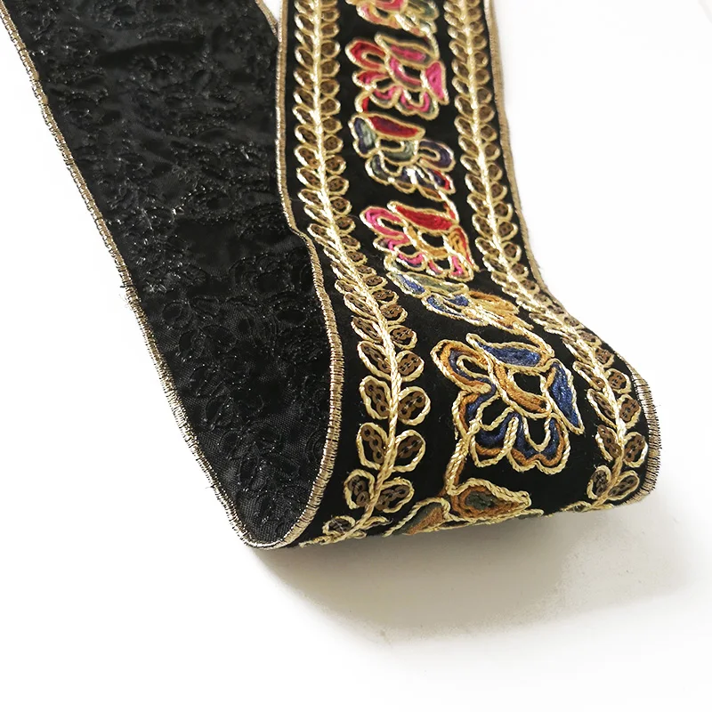 

8 Cm Wide Ethnic Style Three-In-One Embroidered Sequined Lace Exotic Handmade Diy Barcode Color Strands Waist Belt